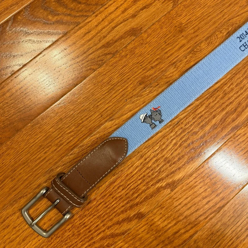 Peter Millar Pinehurst 2014 US Open 2014 Belt Canvas & Leather Golf Blue USA 42